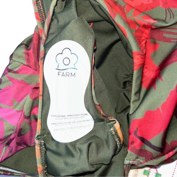 FARM Rio Green Tropical Halter One Piece Swimsuit Size Small - Picture 6 of 8